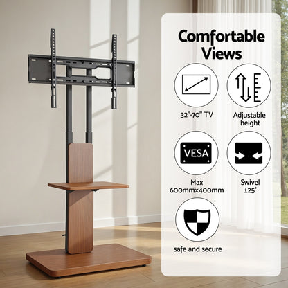 Artiss TV Stand 32-70inches Wooden Tray Swivel Height Adjustable