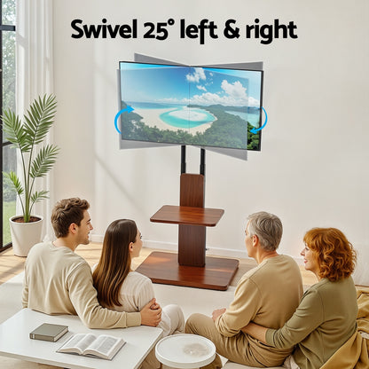 Artiss TV Stand 32-70inches Wooden Tray Swivel Height Adjustable