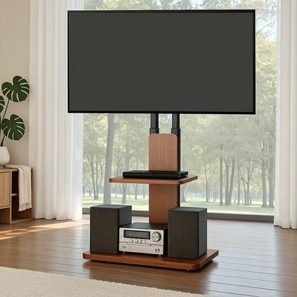 Artiss TV Stand 32-70inches Wooden Tray Swivel Height Adjustable