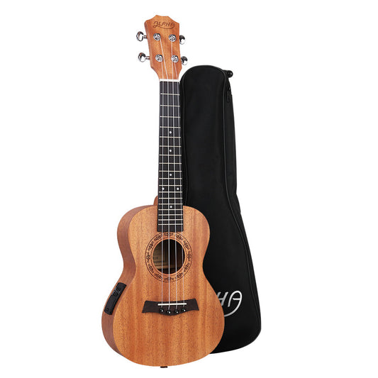 Alpha 26inches Ukulele Equaliser Natural Mahogany Tenor Beginner Gift w/ Bag