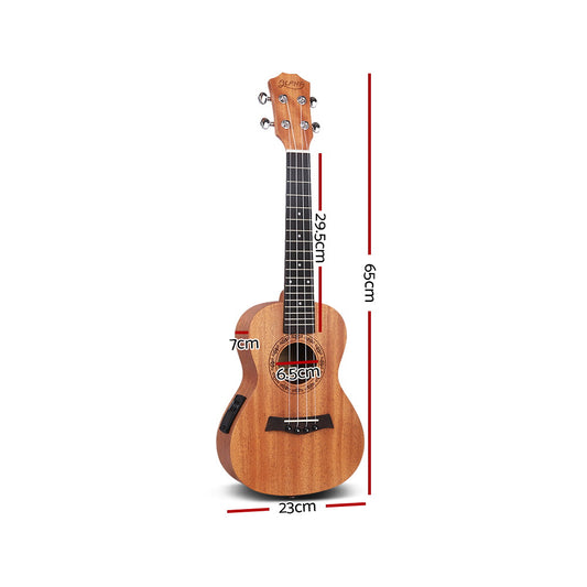 Alpha 26inches Ukulele Equaliser Natural Mahogany Tenor Beginner Gift w/ Bag