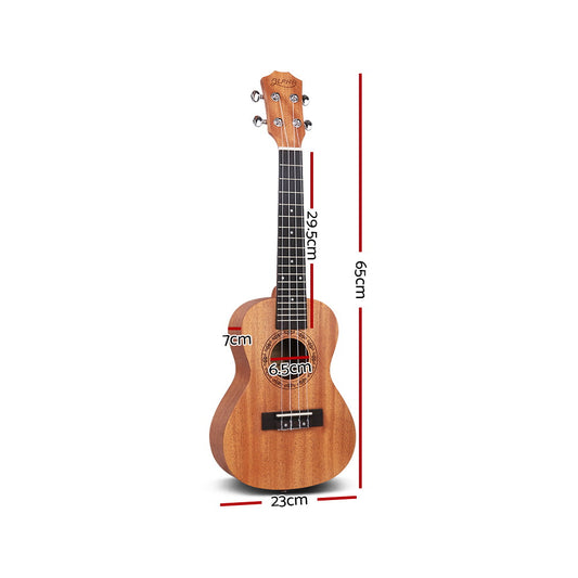 Alpha 26inches Ukulele Natural Mahogany Tenor Beginner Gift w/ Carry Bag