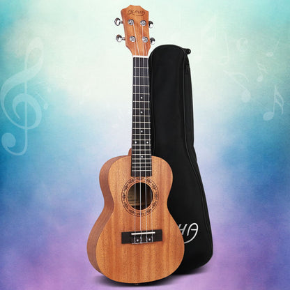 Alpha 26inches Ukulele Natural Mahogany Tenor Beginner Gift w/ Carry Bag